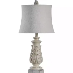 Ivory Leaf Scroll Table Lamp