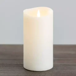 Ivory LED Soft Flame Pillar Candle, 4x8 in.