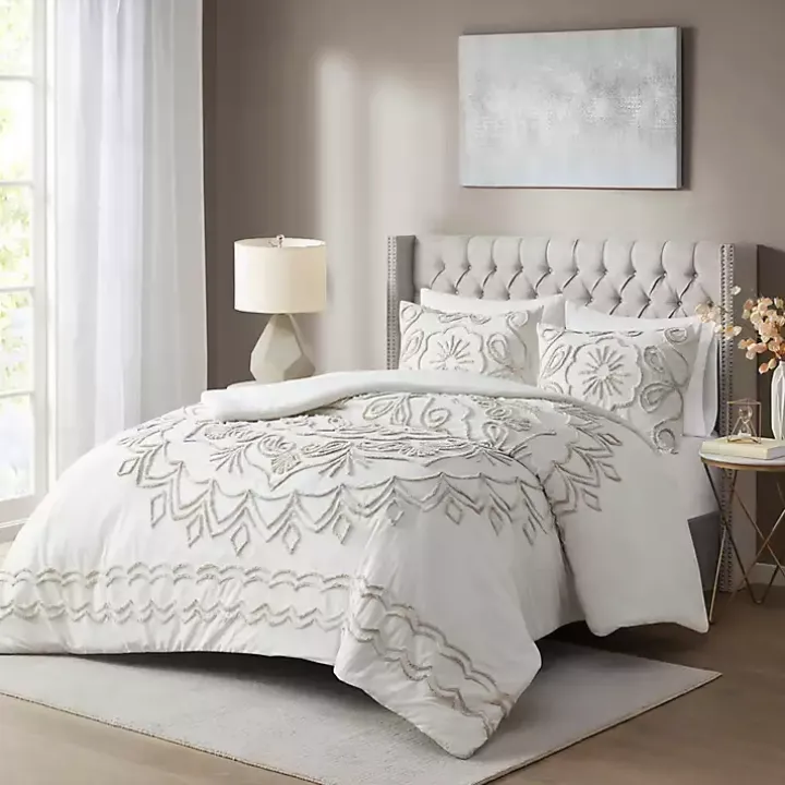 Ivory Medallion Full/Queen 3-pc. Comforter Set