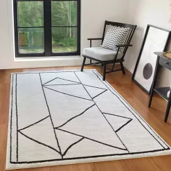 Ivory Moroccan Accent Rug, 2x3