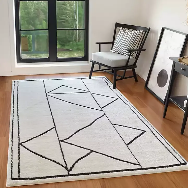 Ivory Moroccan Accent Rug, 2x3