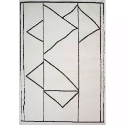 Ivory Moroccan Area Rug, 5x7