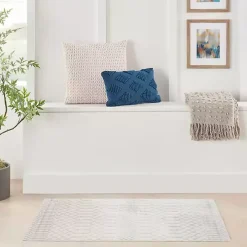 Ivory Moroccan Trellis Area Rug, 4x6