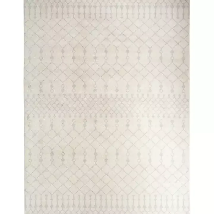 Ivory Moroccan Washable Area Rug, 6x9