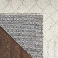 Ivory Moroccan Washable Area Rug, 6x9