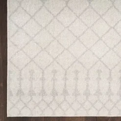 Ivory Moroccan Washable Area Rug, 6x9