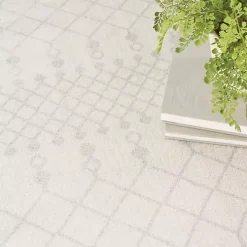 Ivory Moroccan Washable Area Rug, 6x9