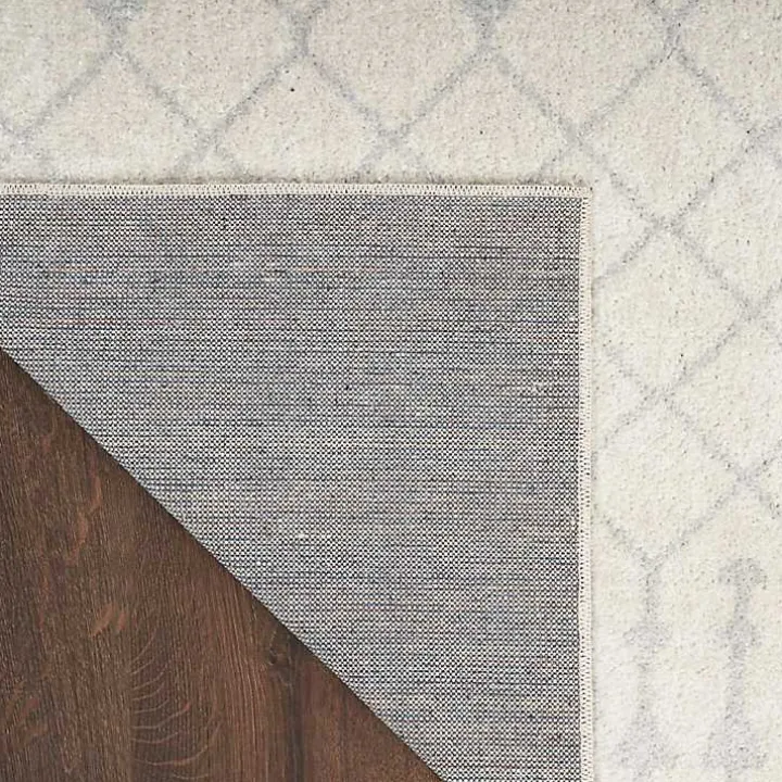 Ivory Moroccan Washable Area Rug, 9x12