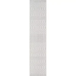 Ivory Moroccan Washable Runner, 2x12