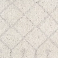 Ivory Moroccan Washable Runner, 2x8