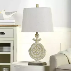 Ivory Nautical Anchor Table Lamp