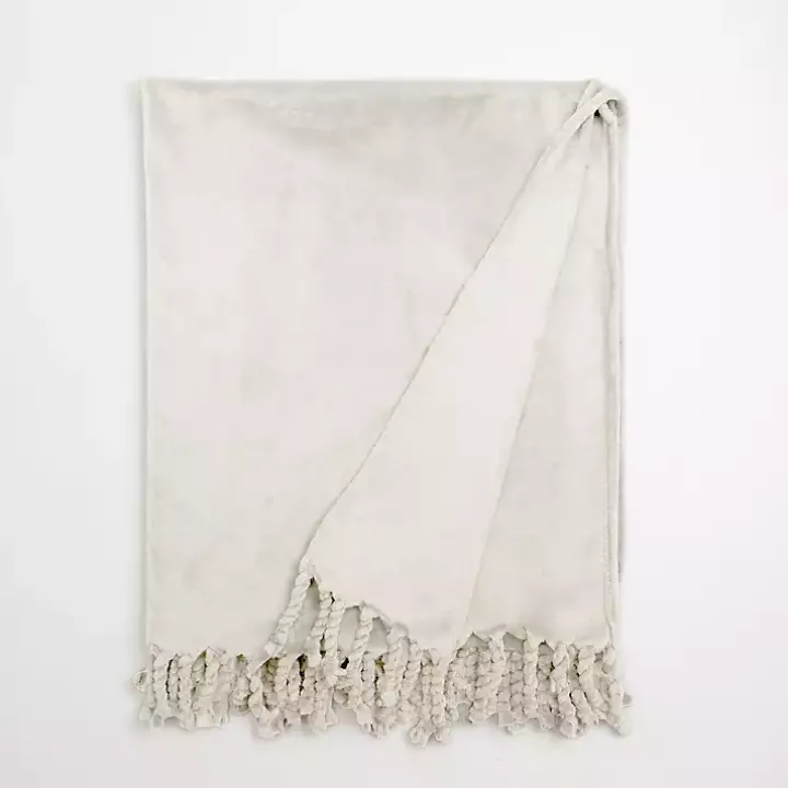 Ivory Perfectly Plush Throw