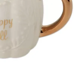Ivory Pumpkin Happy Fall 2-pc. Ceramic Mug Set