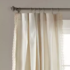 Ivory Rosalie Curtain Panel Set, 108 in.