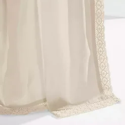 Ivory Rosalie Curtain Panel Set, 108 in.