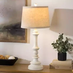 Ivory Savannah Spindle Table Lamp