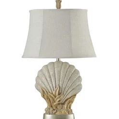 Ivory Scallop Table Lamp