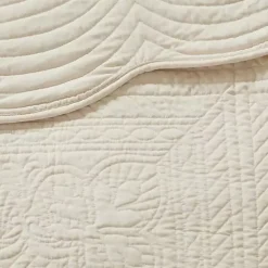 Ivory Scalloped Monica 3-pc. King Coverlet Set