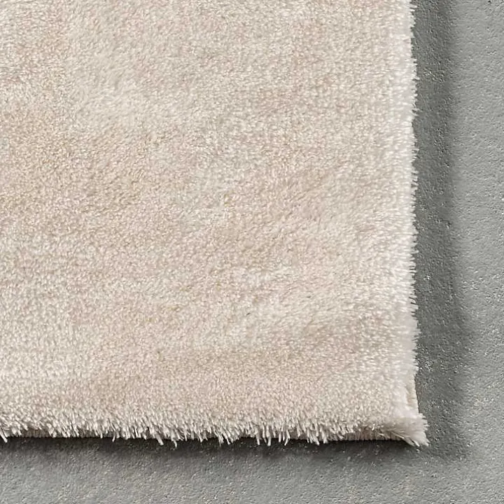 Ivory Shag Washable Area Rug, 8x10