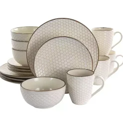 Ivory Stoneware Texture 16-pc. Dinnerware Set