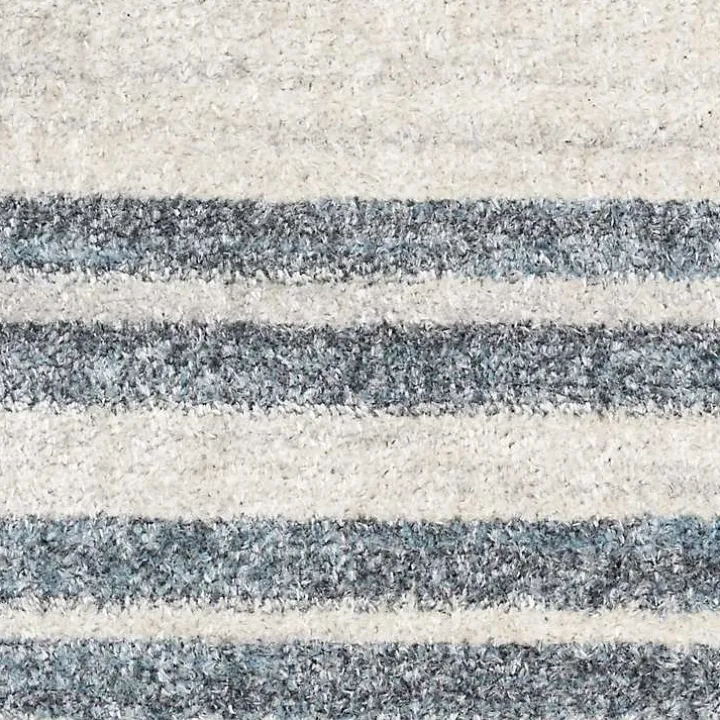 Ivory Striated Sphere Washable Runner, 2x10