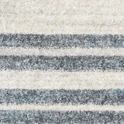 Ivory Striated Sphere Washable Area Rug, 6x9