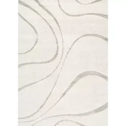 Ivory Swirl Carolyn Area Rug, 5x8