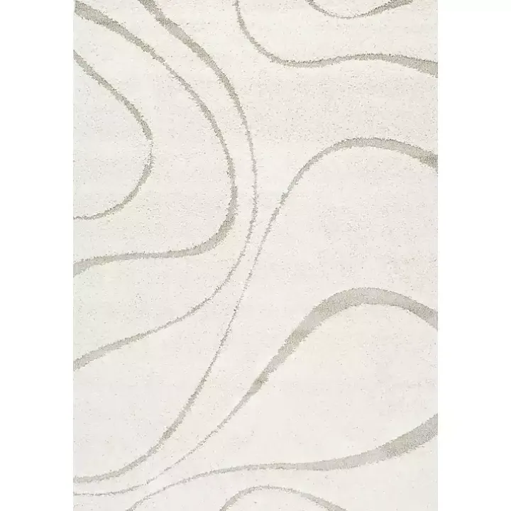 Ivory Swirl Carolyn Area Rug, 5x8