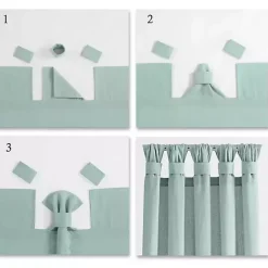 Ivory Top Knotted Burlap Curtain Panel Set, 84 in.