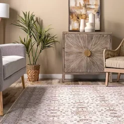 Ivory Transitional Floral Area Rug, 8x10