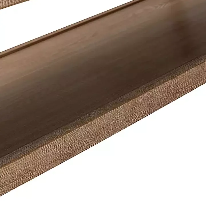 Ivory Tufted Rectangle Wood Ottoman