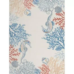 Ivory Underwater Paradise Area Rug, 5x7