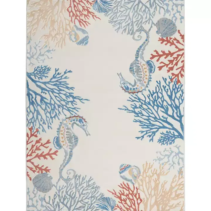 Ivory Underwater Paradise Area Rug, 5x7