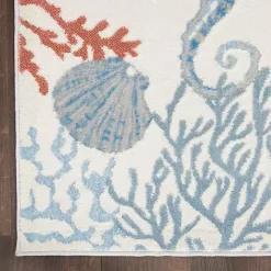 Ivory Underwater Paradise Area Rug, 5x7