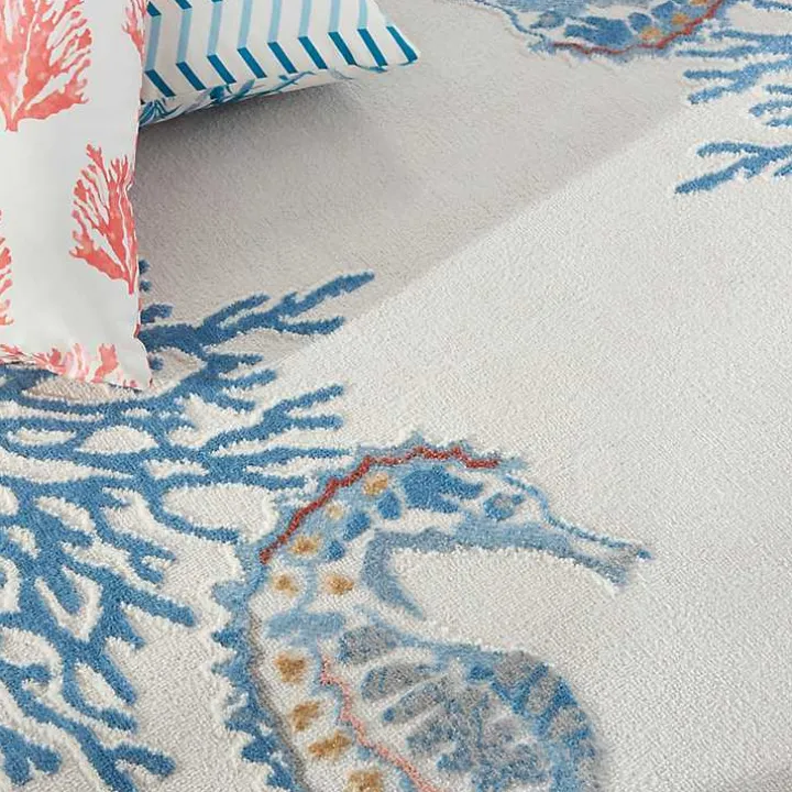 Ivory Underwater Paradise Area Rug, 5x7