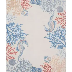 Ivory Underwater Paradise Area Rug, 7x9