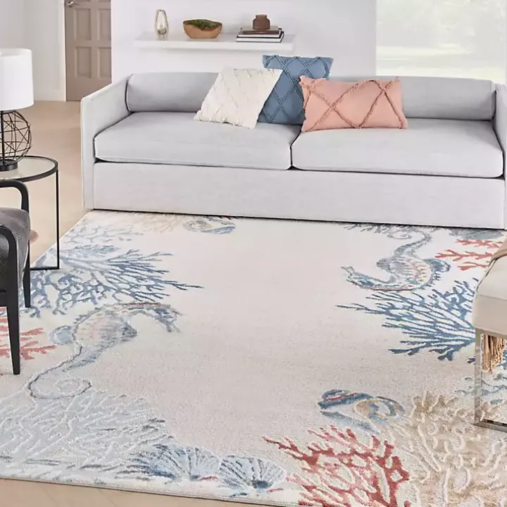 Ivory Underwater Paradise Area Rug, 7x9