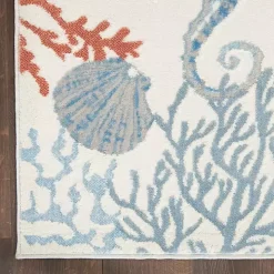 Ivory Underwater Paradise Area Rug, 7x9