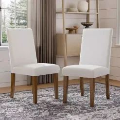 Ivory Upholstered Katie Dining Chairs, Set of 2