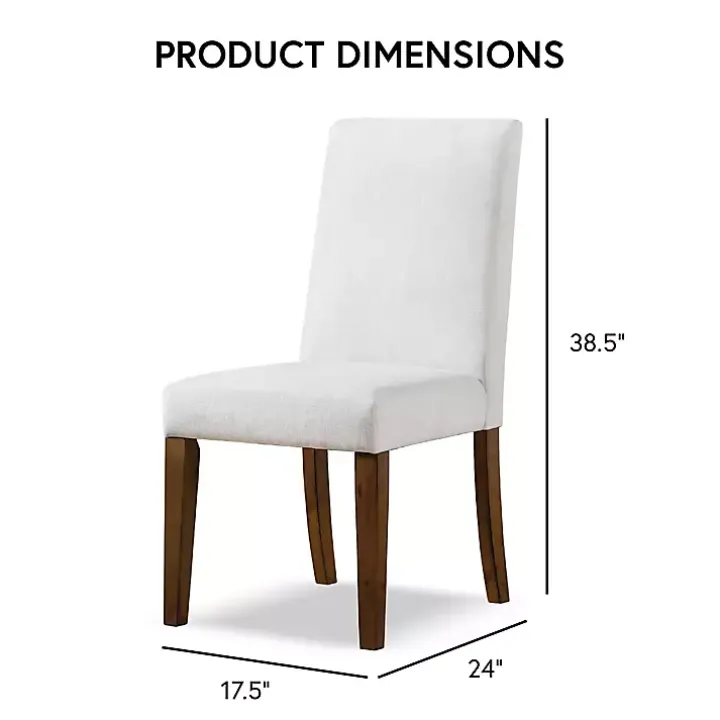 Ivory Upholstered Katie Dining Chairs, Set of 2