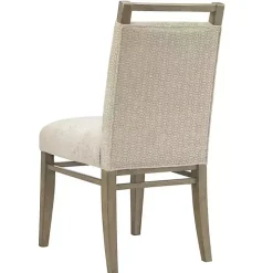 Ivory Upholstered Wooden Dining Chairs, Set of 2