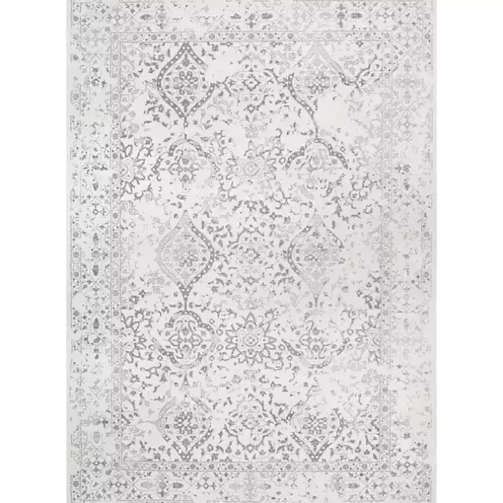 Ivory Vintage Odell Square Area Rug, 8 ft.