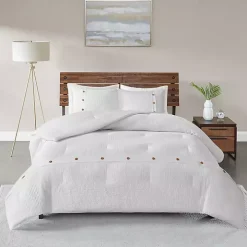 Ivory Waffle Weave 3-pc. Full/Queen Comforter Set