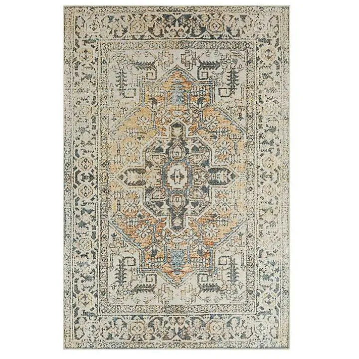Ivory Wilcox Medallion Area Rug, 6x9