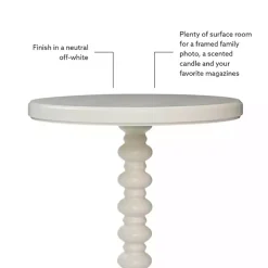 Ivory Wood Spindle Side Table