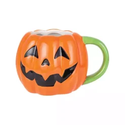 Jack O' Lantern & Cat Halloween Mugs, Set of 2