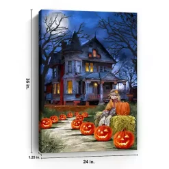 Jack o Lantern Mansion Canvas Art Print, 24x36
