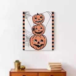 Jack O' Lantern Stack Halloween Canvas Art Print