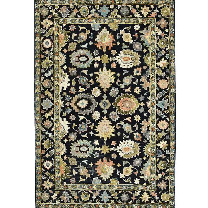 Jackson Black Hand-Tufted Area Rug, 5x7