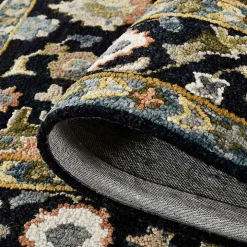 Jackson Black Hand-Tufted Area Rug, 5x7